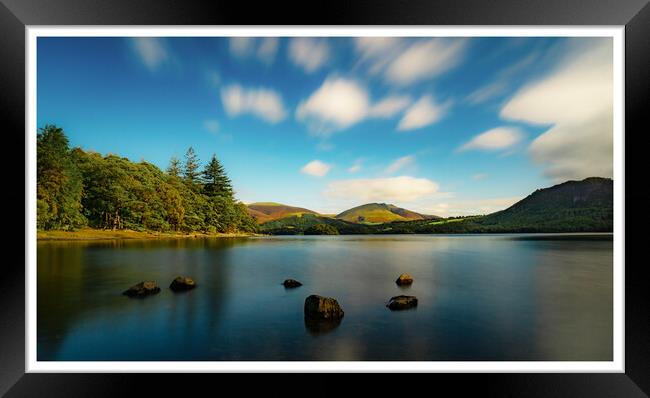 Derwent water in the lake district Cumbria  Framed Print by PHILIP CHALK