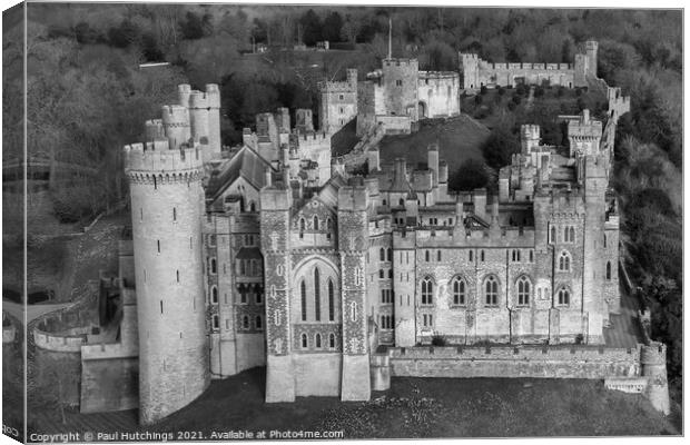 Arundel Castle black and white Canvas Print by Paul Hutchings