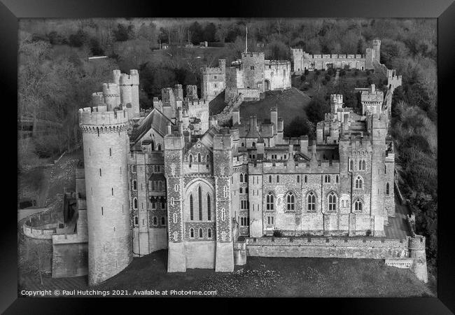 Arundel Castle black and white Framed Print by Paul Hutchings