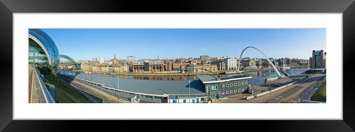 Newcastle-Gateshead Panorama Framed Mounted Print by Rob Cole