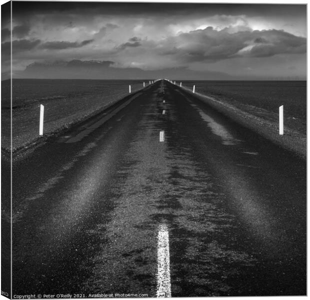 Road One, Iceland Canvas Print by Peter O'Reilly