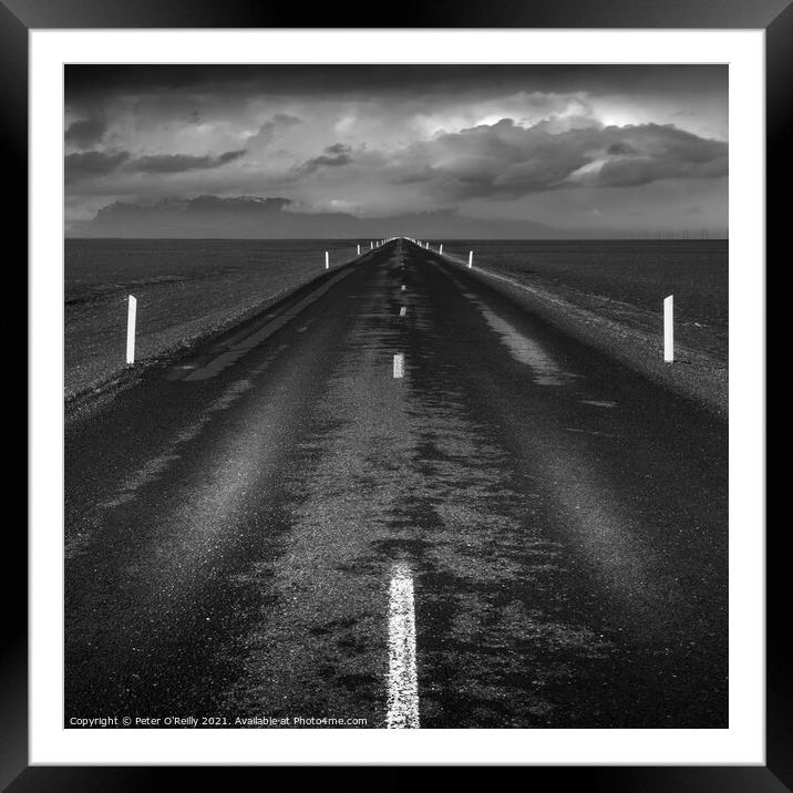 Road One, Iceland Framed Mounted Print by Peter O'Reilly