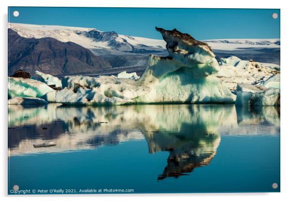 Iceberg, Jokulsarlon, Iceland Acrylic by Peter O'Reilly