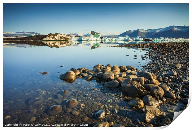 Jokulsarlon Lagoon, Iceland Print by Peter O'Reilly