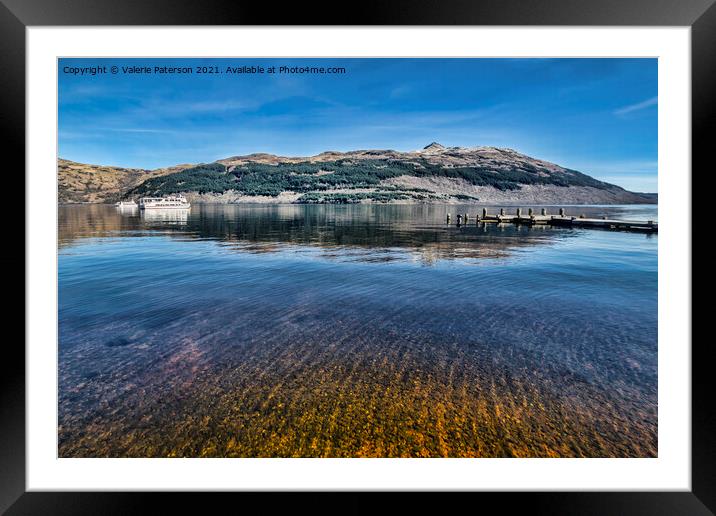 Crystal Loch Lomond  Framed Mounted Print by Valerie Paterson