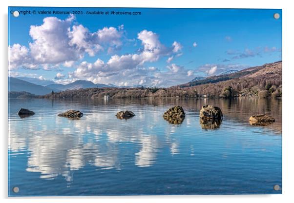 Loch Lomond Reflection Acrylic by Valerie Paterson