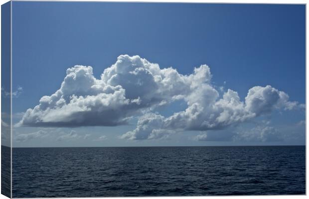 Clouds over sea in Maldives Canvas Print by mark humpage