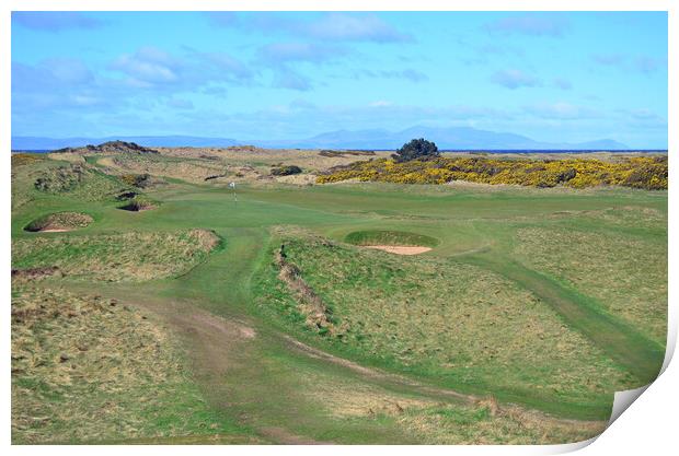 Royal Troon Postage Stamp and Arran Print by Allan Durward Photography