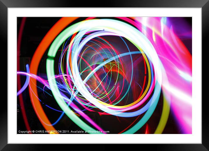 Ribbons of light Framed Mounted Print by CHRIS ANDERSON