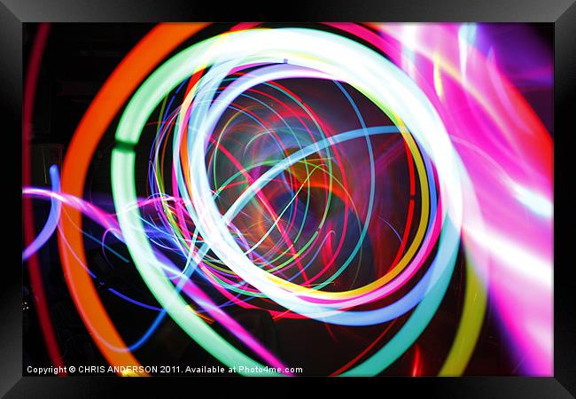 Ribbons of light Framed Print by CHRIS ANDERSON