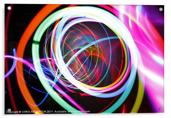 Ribbons of light Acrylic by CHRIS ANDERSON