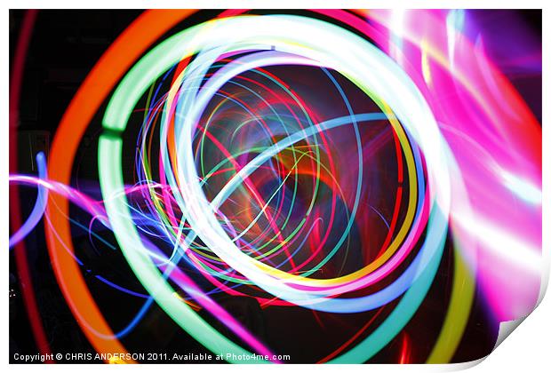 Ribbons of light Print by CHRIS ANDERSON