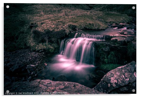 Waterfall Brecon Beacons Acrylic by Joel Woodward
