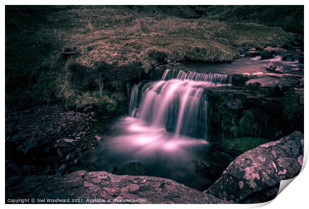Waterfall Brecon Beacons Print by Joel Woodward