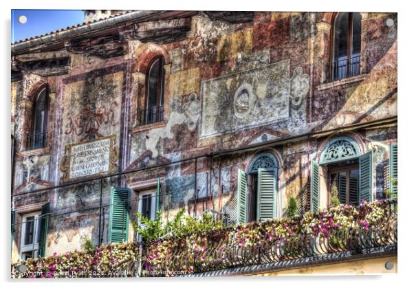 Mazzanti Houses Verona Italy Acrylic by David Pyatt