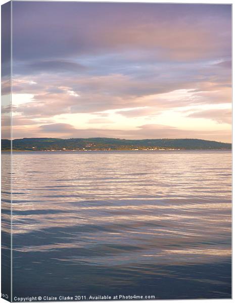 Belfast Lough at Dusk Canvas Print by Claire Clarke