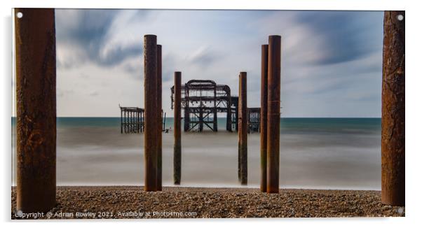 West Pier Brighton Acrylic by Adrian Rowley