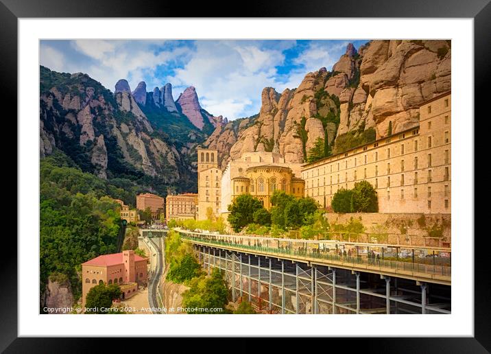 Montserrat Monastery and its tourist complex. Framed Mounted Print by Jordi Carrio