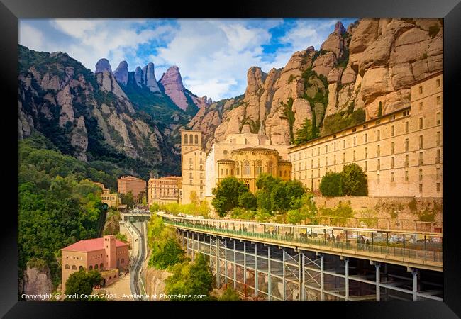 Montserrat Monastery and its tourist complex. Framed Print by Jordi Carrio