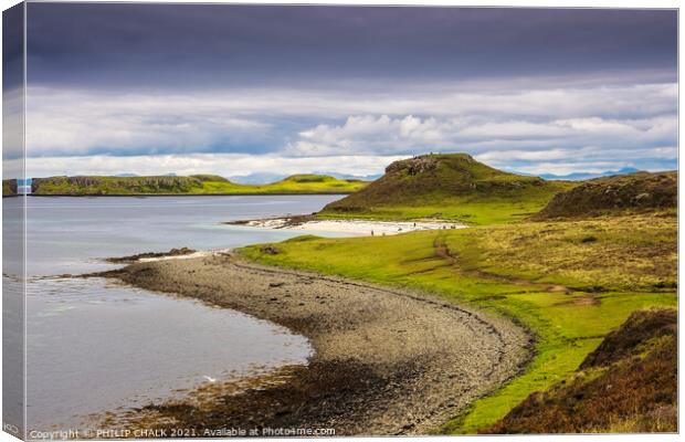 Coral beach Dunvegan Isle of Skye Scotland 465  Canvas Print by PHILIP CHALK