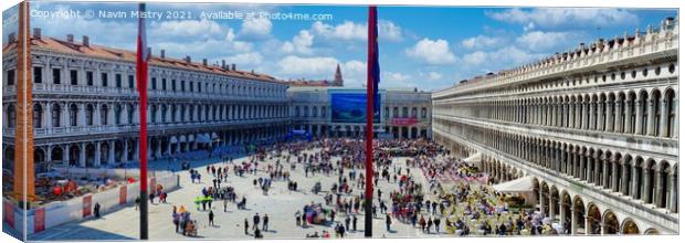 St. Mark's Square, Venice, Italy, Panorama Canvas Print by Navin Mistry