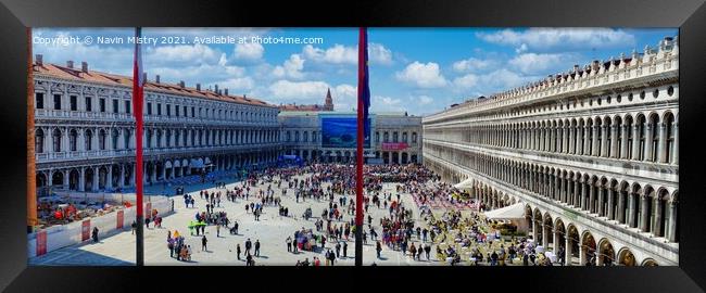 St. Mark's Square, Venice, Italy, Panorama Framed Print by Navin Mistry