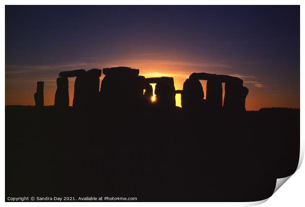 Stonehenge Print by Sandra Day