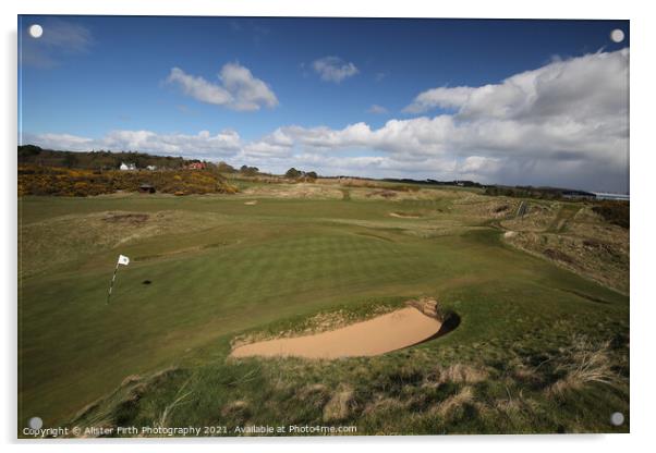 The Postage Stamp, Royal Troon Acrylic by Alister Firth Photography