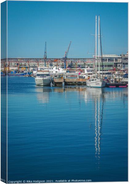 Sail boat, Cape Town Harbour, South Africa Canvas Print by Rika Hodgson