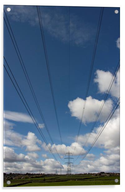 Power in the Wire Acrylic by Glen Allen