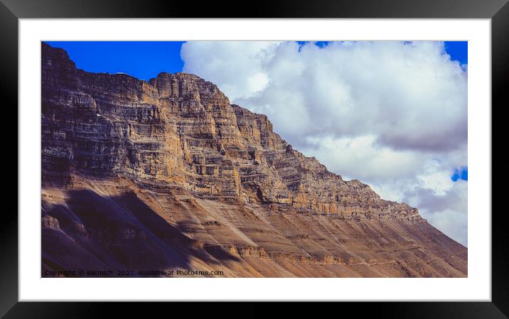 Rocky Mountain Peak Framed Mounted Print by eacmich 