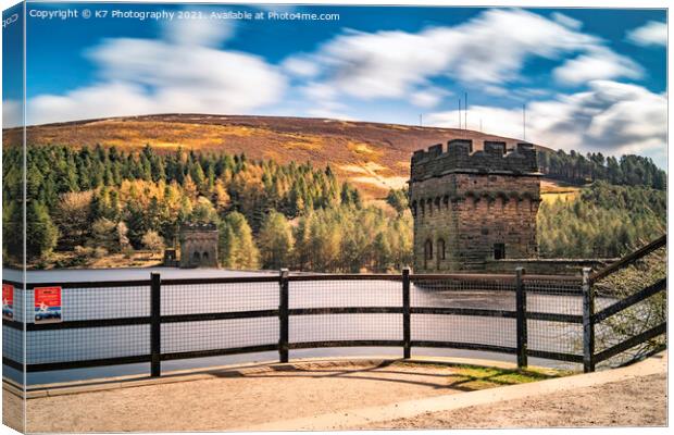 The Historic Derwent Dam Canvas Print by K7 Photography