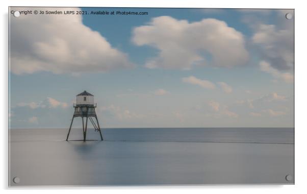Dovercourt Lighthouse Acrylic by Jo Sowden