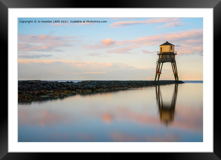 Dovercourt at Sunset Framed Mounted Print by Jo Sowden