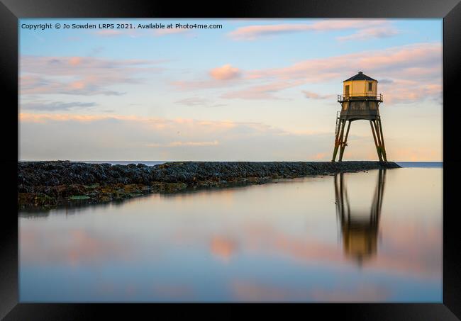 Dovercourt at Sunset Framed Print by Jo Sowden