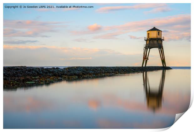 Dovercourt at Sunset Print by Jo Sowden