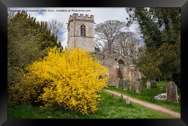 Ayot St Lawrence Church Framed Print by Jo Sowden