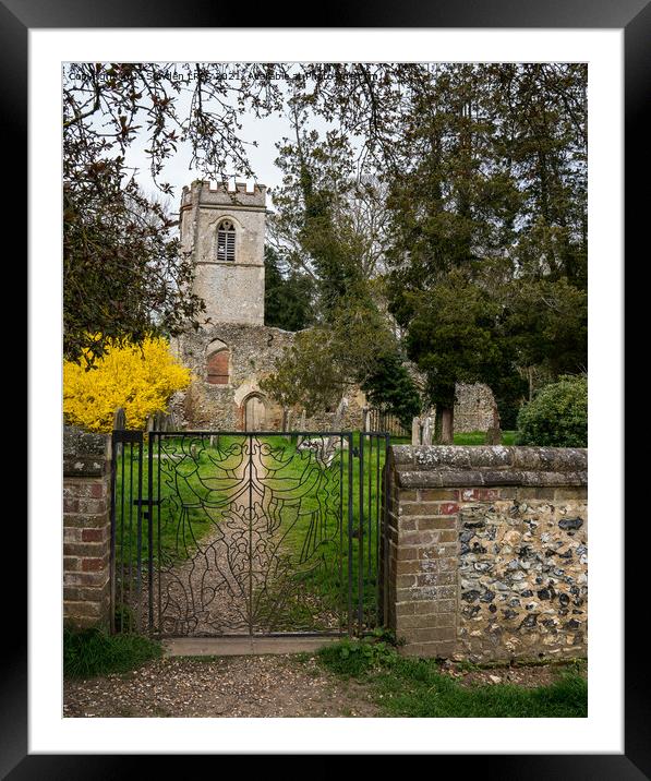 Ayot St Lawrence Church, Hertfordshire Framed Mounted Print by Jo Sowden