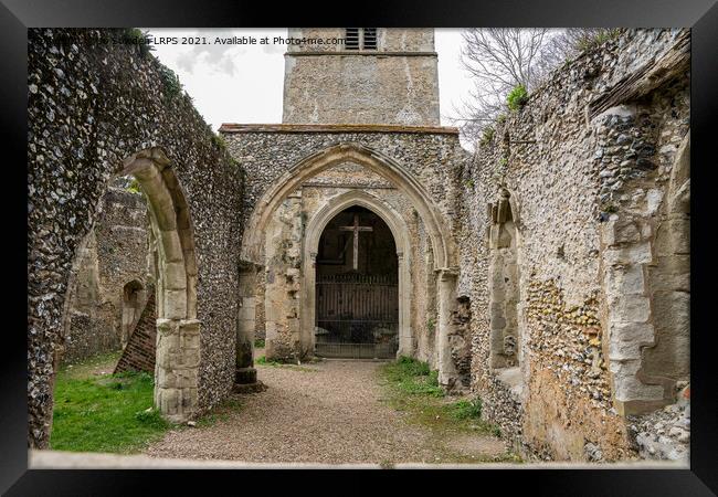 Ayot St Lawrence ruined Church,  Framed Print by Jo Sowden