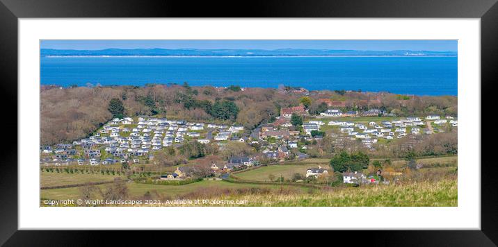 Whitecliff Bay Holiday Park Panorama Framed Mounted Print by Wight Landscapes