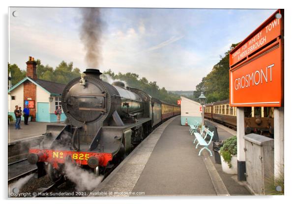 Steam Locomotive at Grosmont Station Acrylic by Mark Sunderland