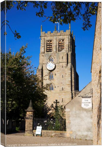St Gregorys Church Bedale Canvas Print by Mark Sunderland