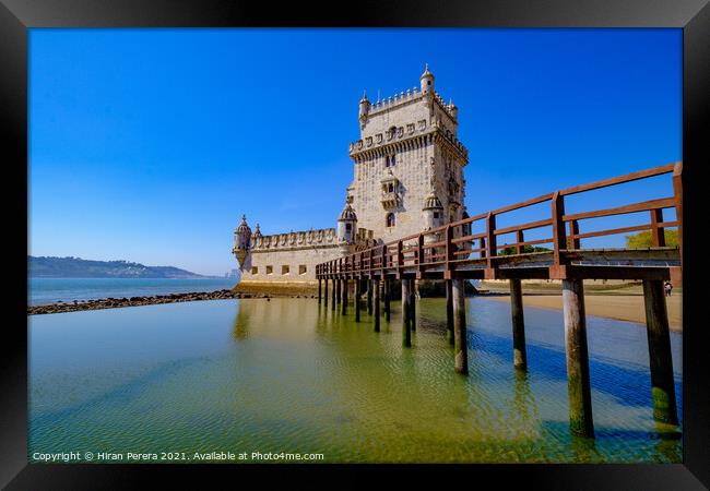 Belem Tower, Lisbon, Portugal Framed Print by Hiran Perera