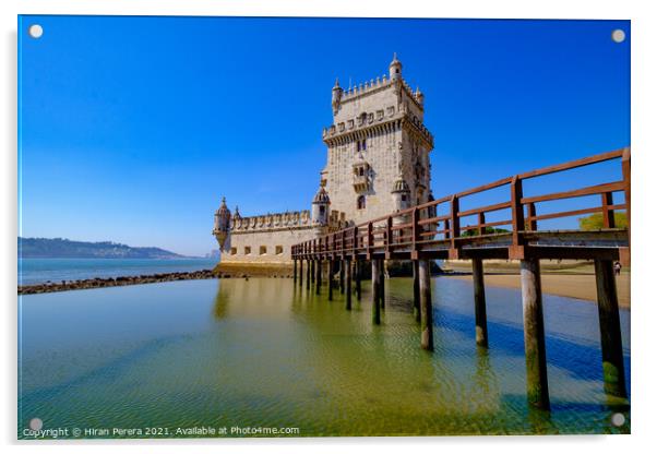 Belem Tower, Lisbon, Portugal Acrylic by Hiran Perera