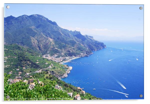 Amalfi Coast Italy Acrylic by Graham Lathbury