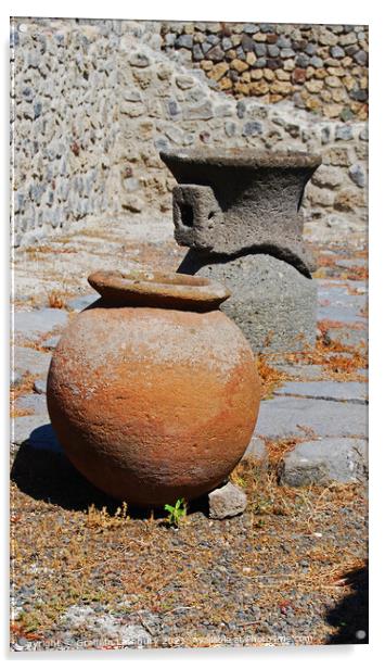 Clay Pots Pompeii Acrylic by Graham Lathbury