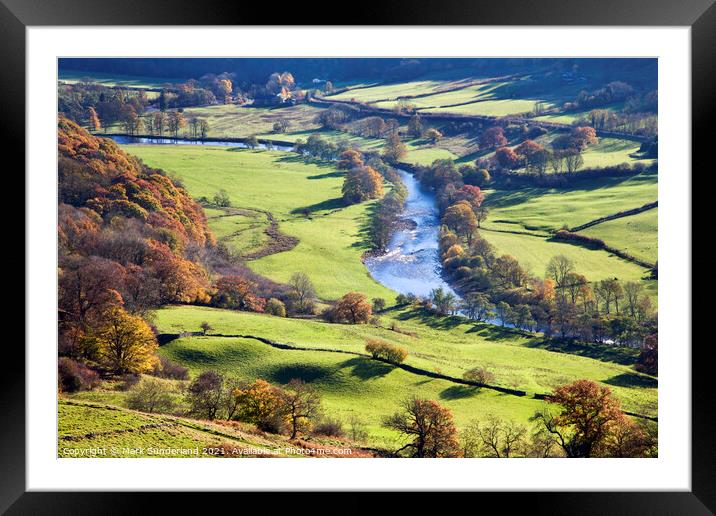 Swaledale from Willances Leap Framed Mounted Print by Mark Sunderland