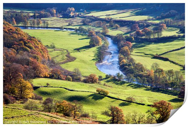 Swaledale from Willances Leap Print by Mark Sunderland