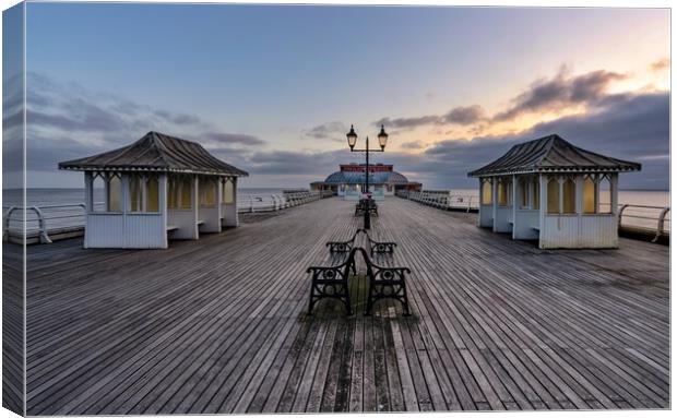 Looking out to sea across Cromer pier Canvas Print by Gary Pearson