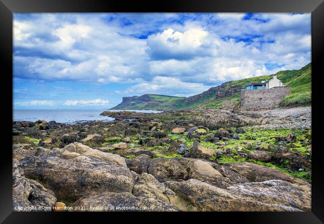 Causeway coast Northern Ireland Framed Print by jim Hamilton